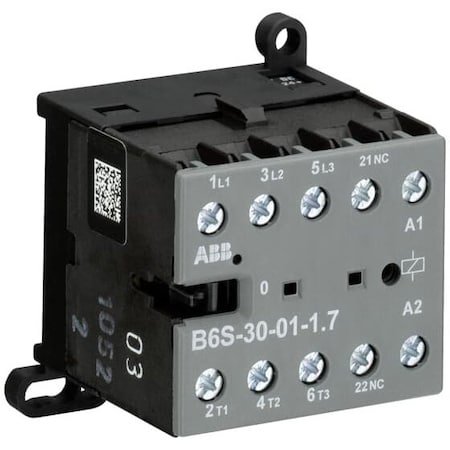 Abb B6S-30-01-1.7, 3P MINI CONTR, 24V/1.7W, 1NC, PK 10 B6S-30-01-1.7